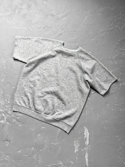 1980s Heather Gray Cutoff Raglan Sweatshirt [L]