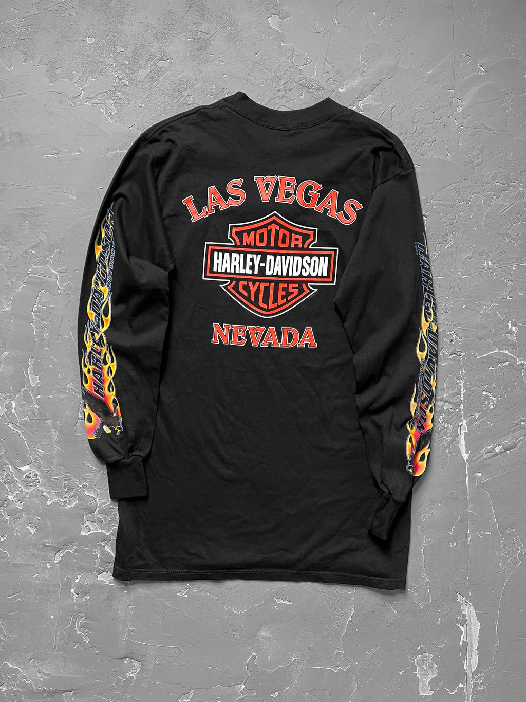 1999 Deadstock Harley Davidson “Flaming Eagle” L/S Tee [M]