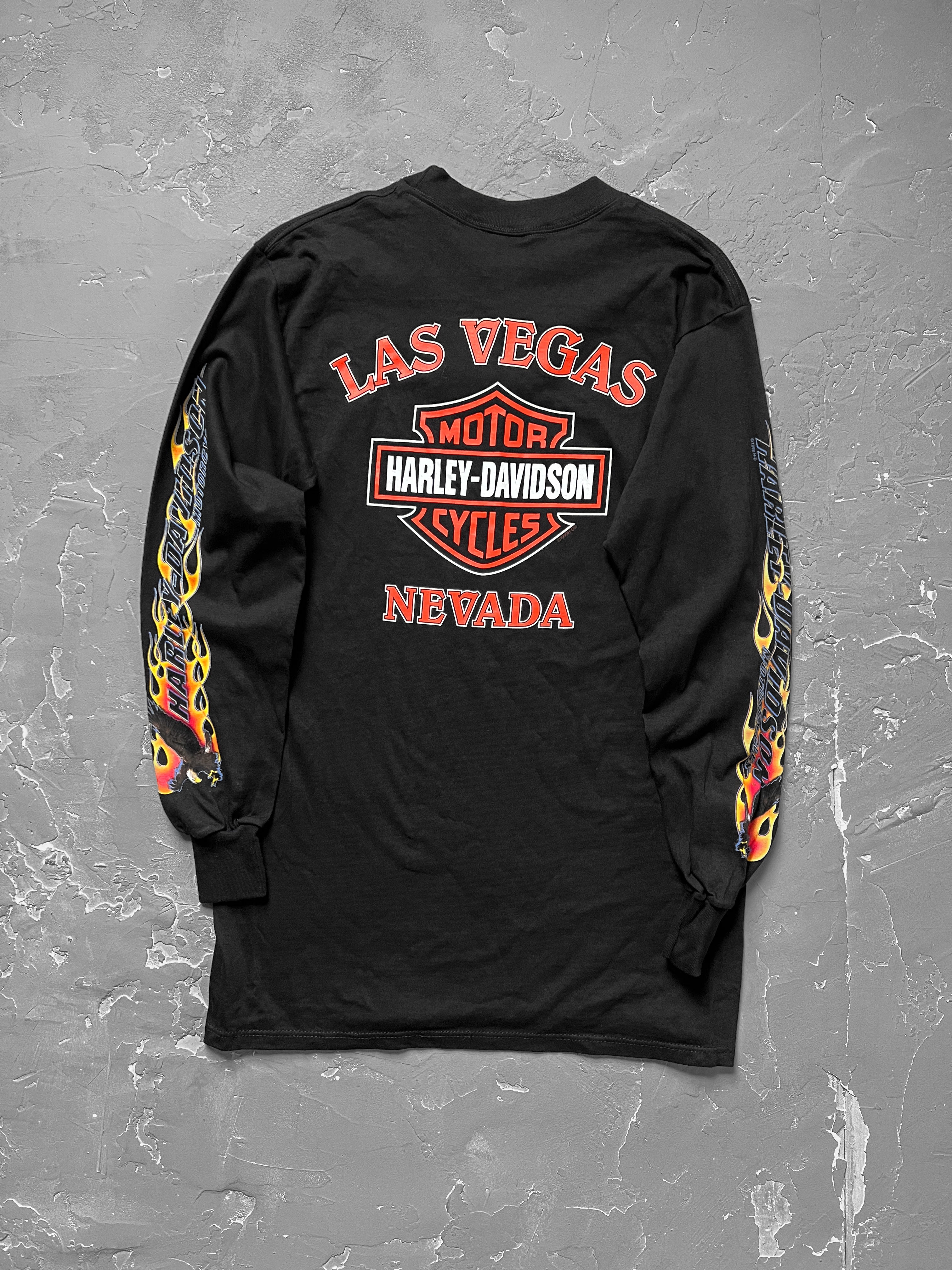 1999 Deadstock Harley Davidson “Flaming Eagle” L/S Tee [M]