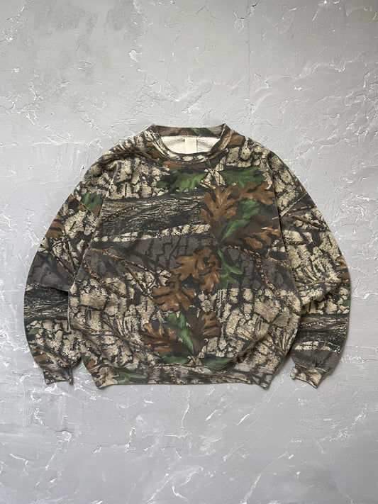 1990s Boxy Trebark Camo Sweatshirt [2XL]