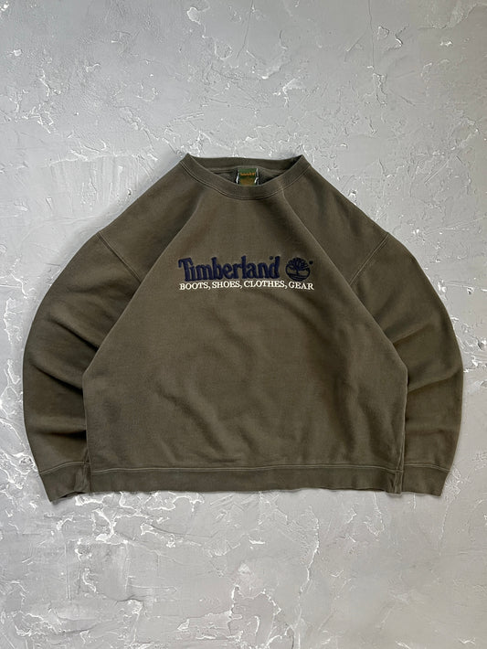 1990s Olive Green Boxy Timberland Sweatshirt [L/XL]