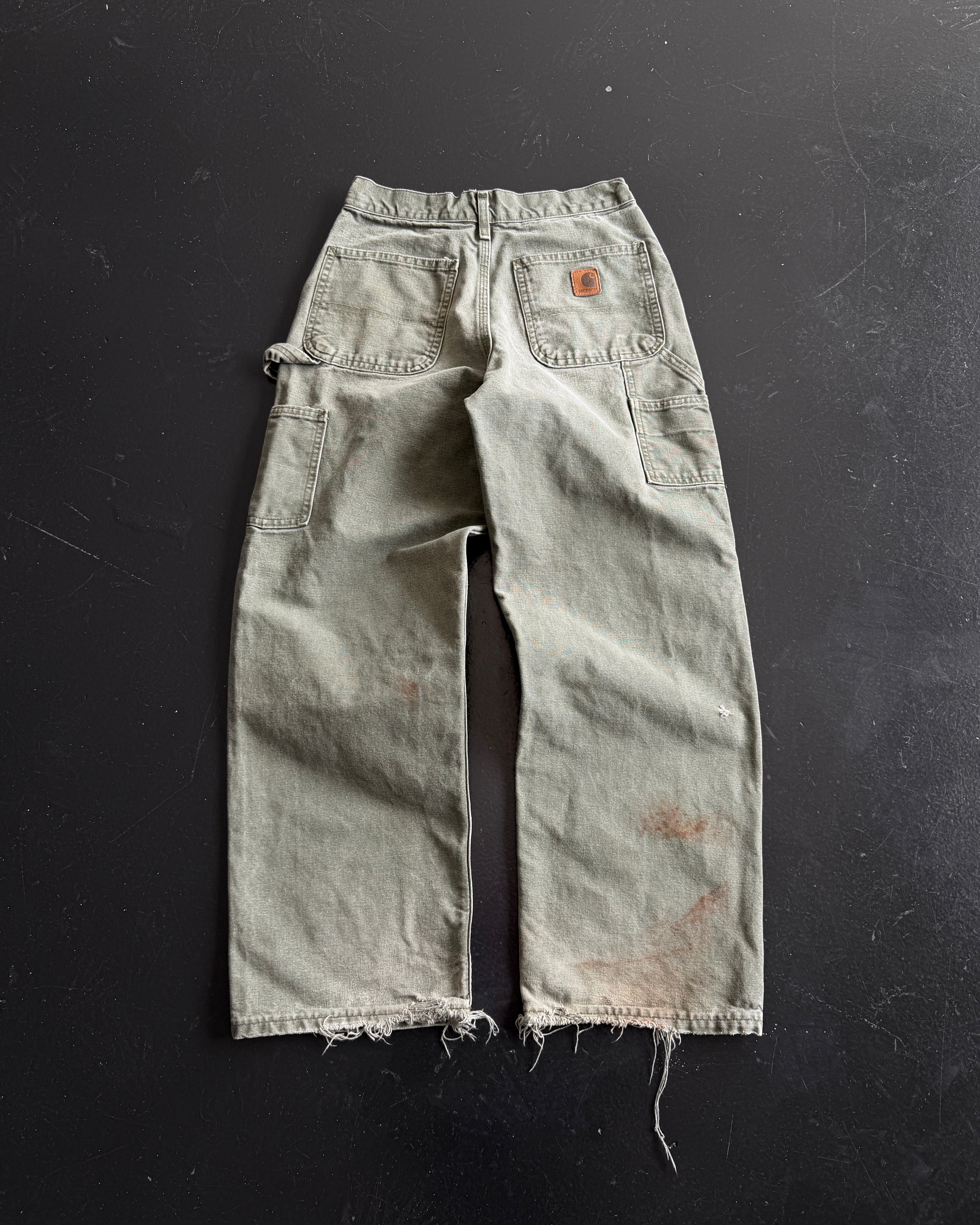 CARHARTT FADED MOSS GREEN CARPENTER PANTS