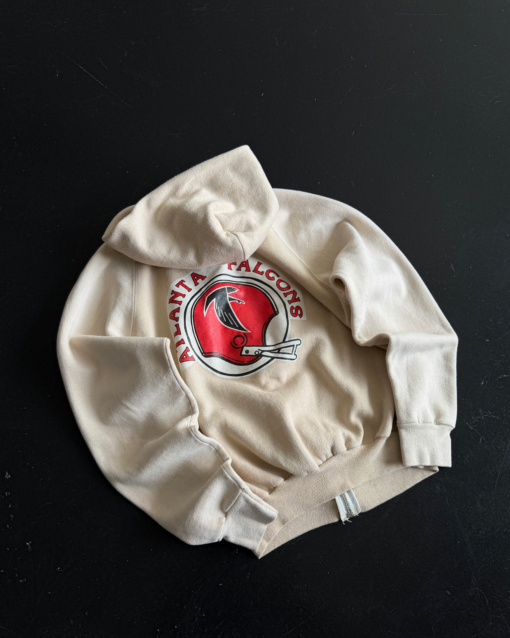 1980S RUSSELL SAND ATLANTA FALCONS HOODIE