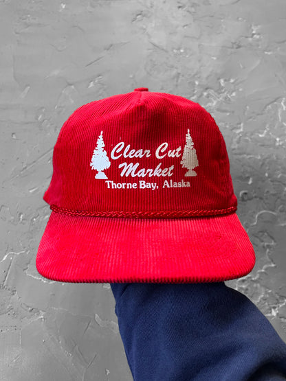 1980s “Clean Cut Market” Corduroy Trucker Hat