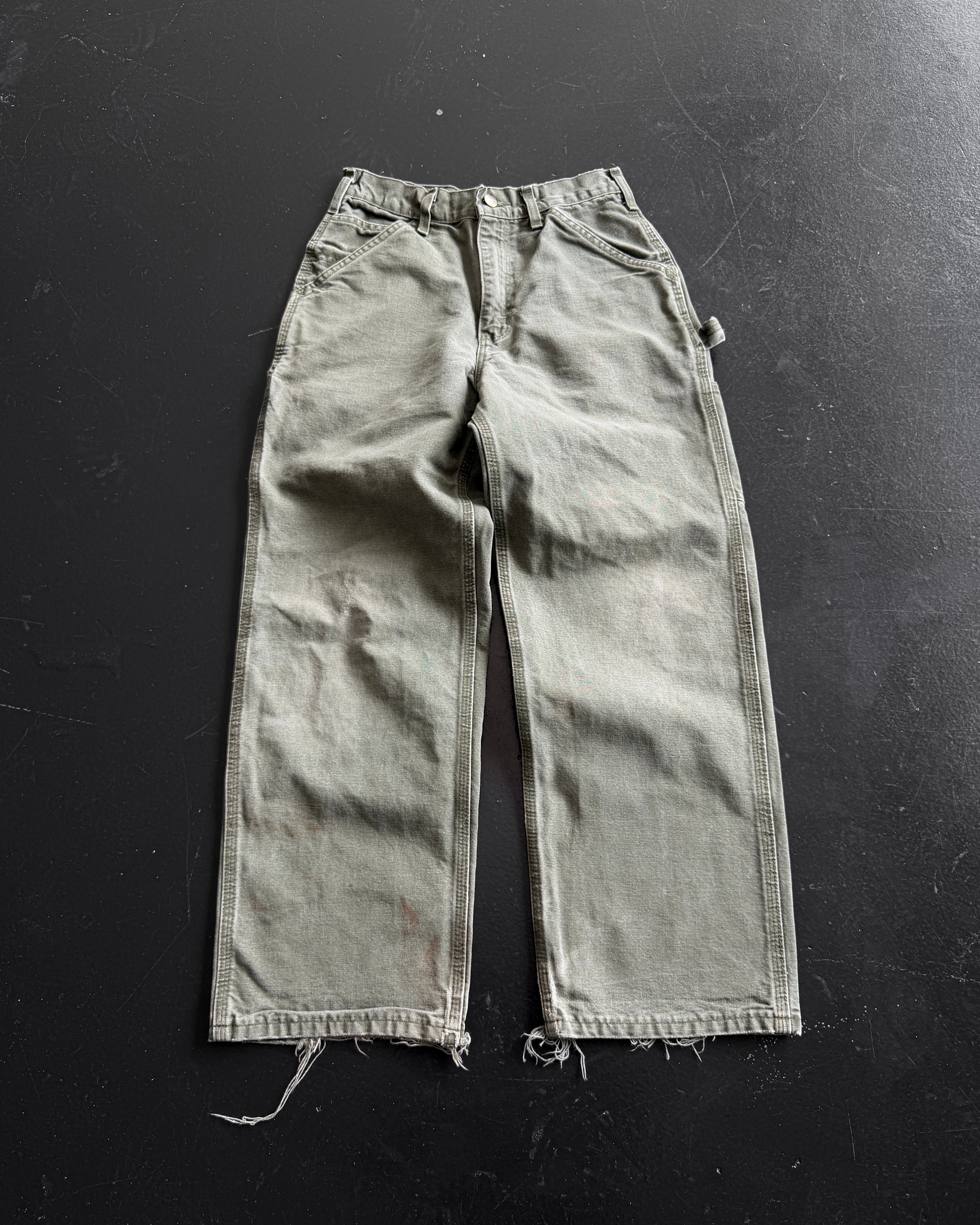 CARHARTT FADED MOSS GREEN CARPENTER PANTS