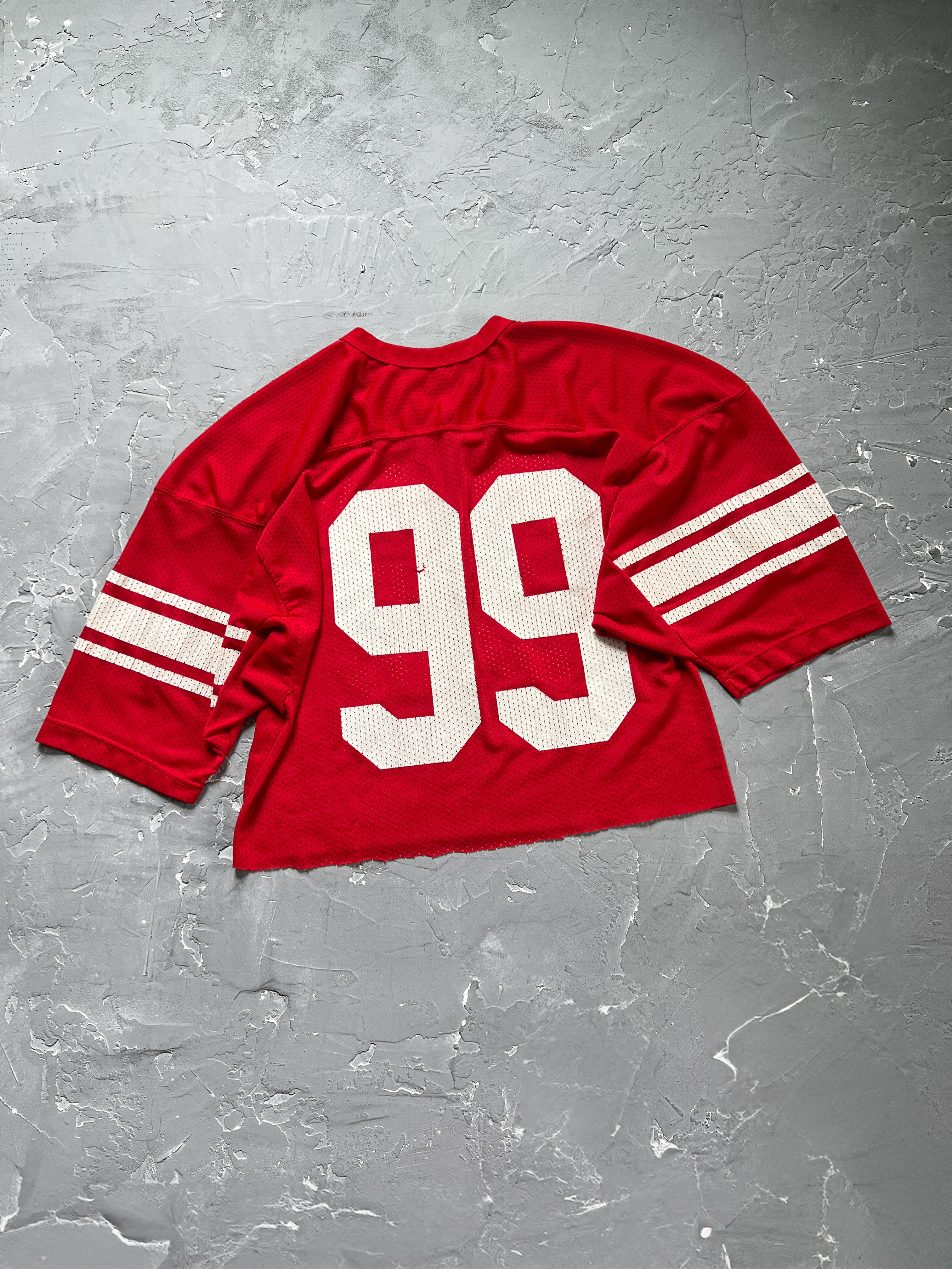 1980s “99” Cropped Mesh Football Jersey [M/L]