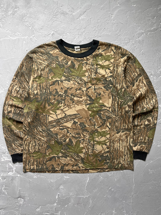 1980s Boxy Realtree Camouflage L/S Tee [XL]