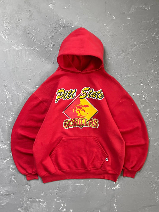 1990s Pitt State Gorillas Russell Athletic Hoodie [XL]