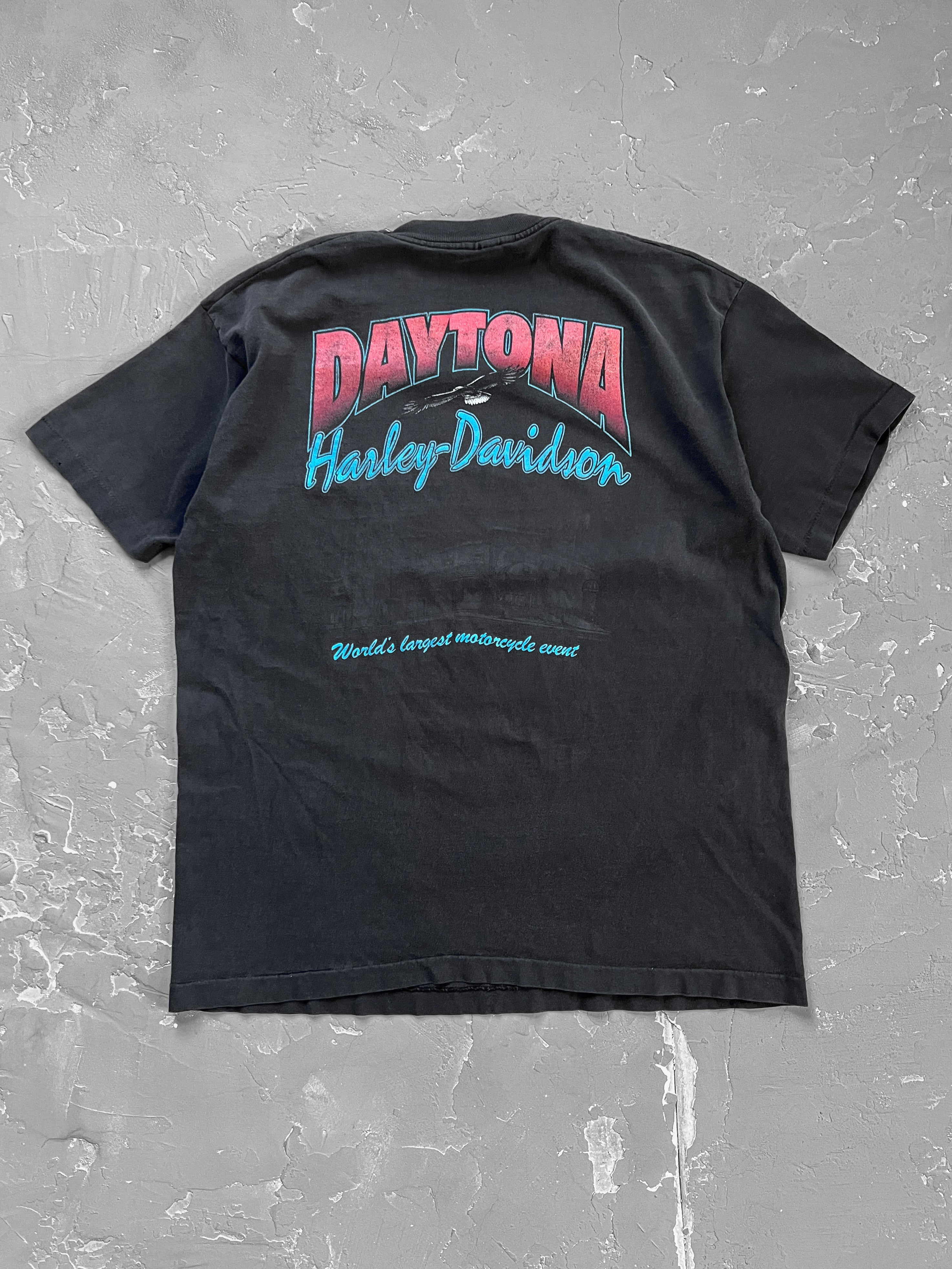 1996 Faded Black Harley Davidson Bike Week Tee [XL]