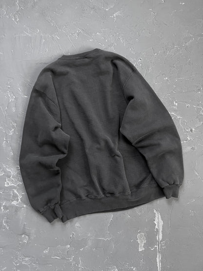 1990s Faded Black Champion Sweatshirt [XL]