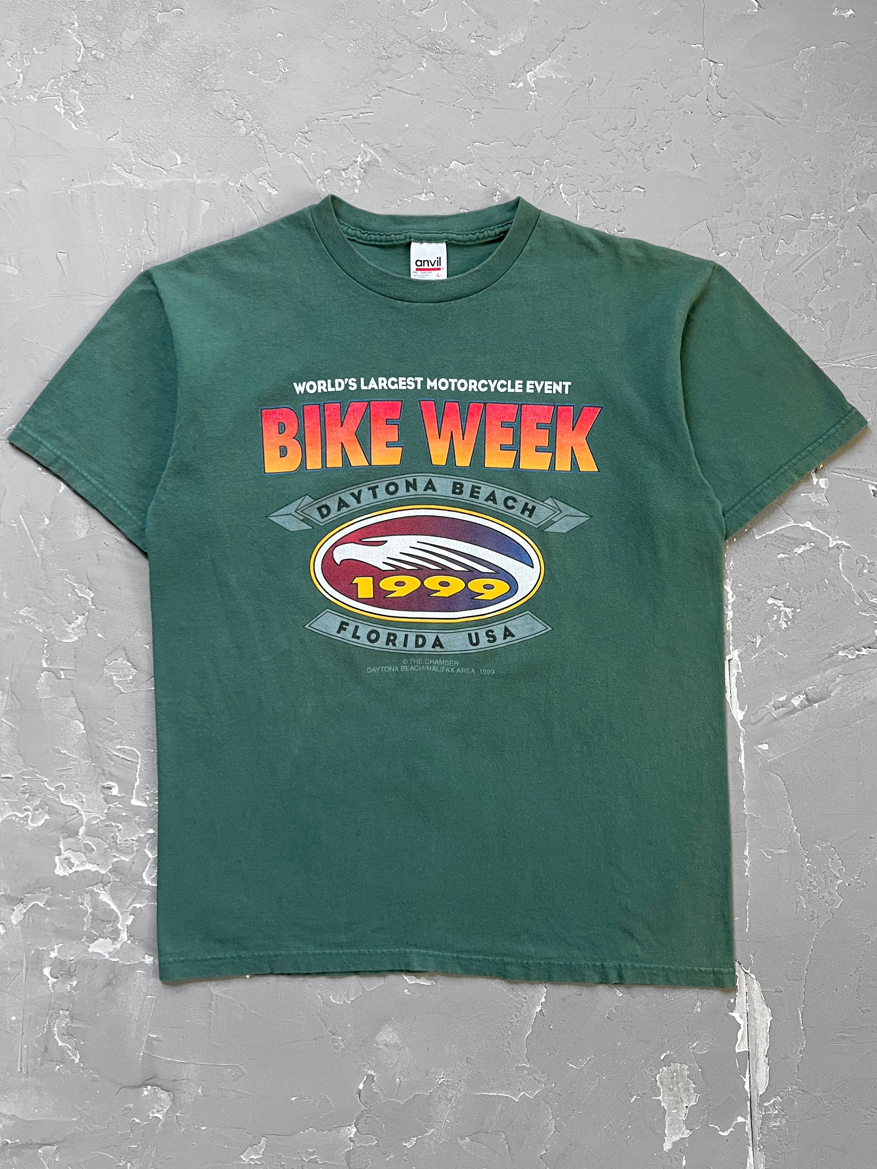 1999 Green Daytona Bike Week Tee [L]