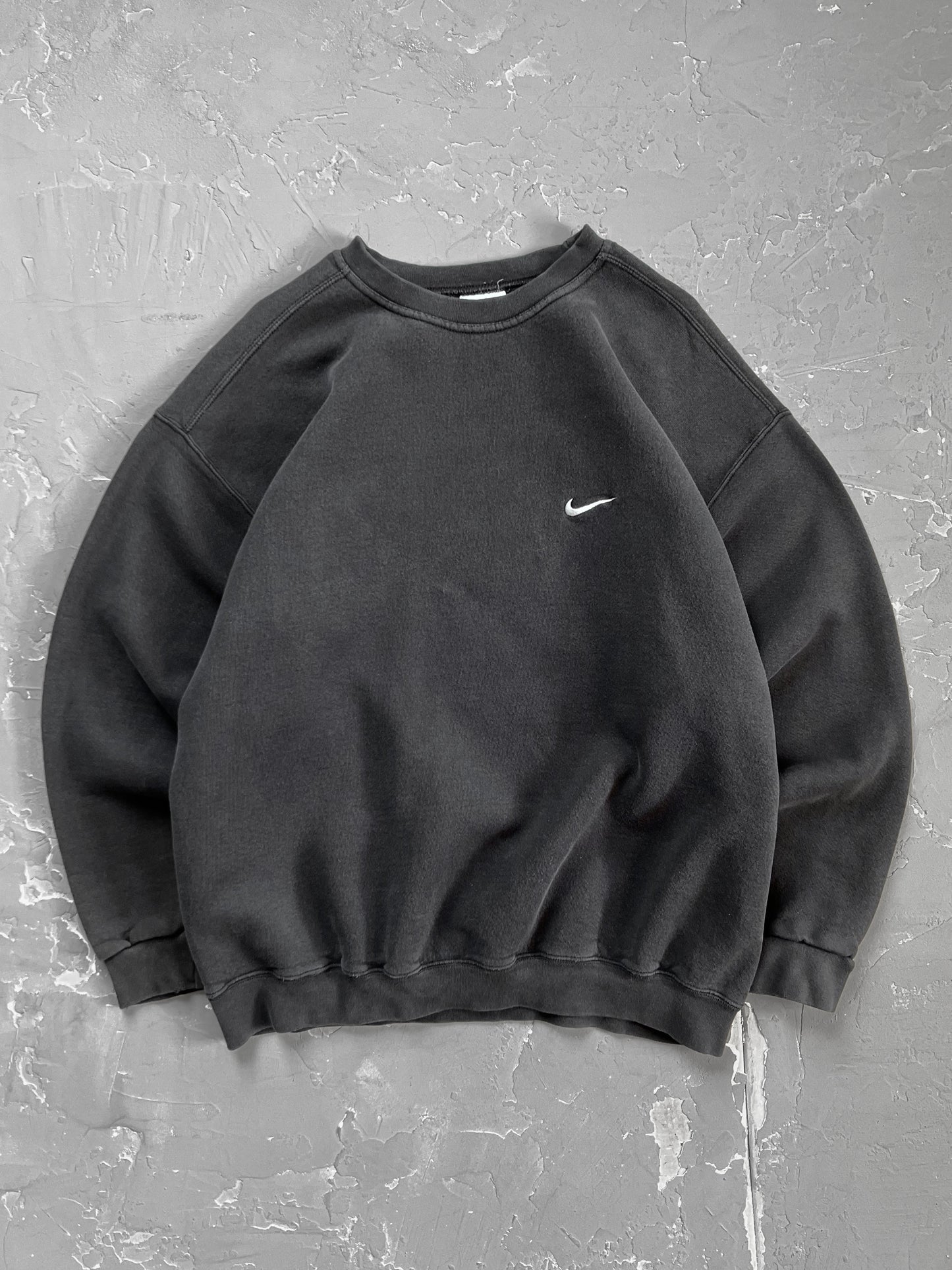 1990s Faded Black Nike Sweatshirt [XL]