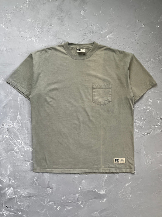 1990s Sage Green Russell Athletic Tee [XL]