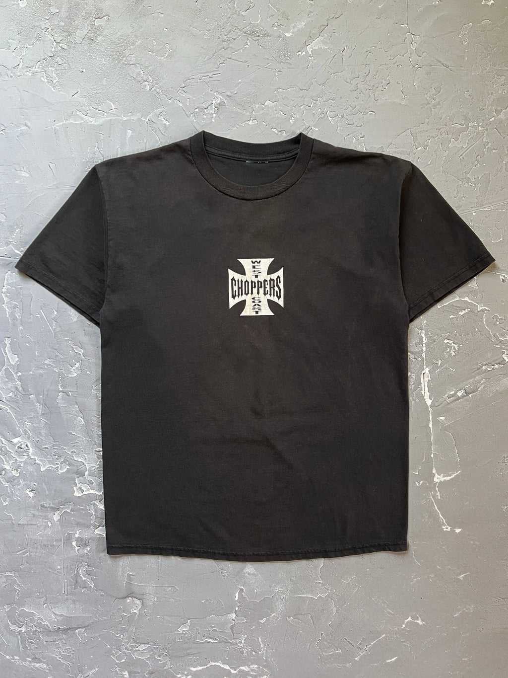1990s Faded Black West Coast Choppers Tee [L]