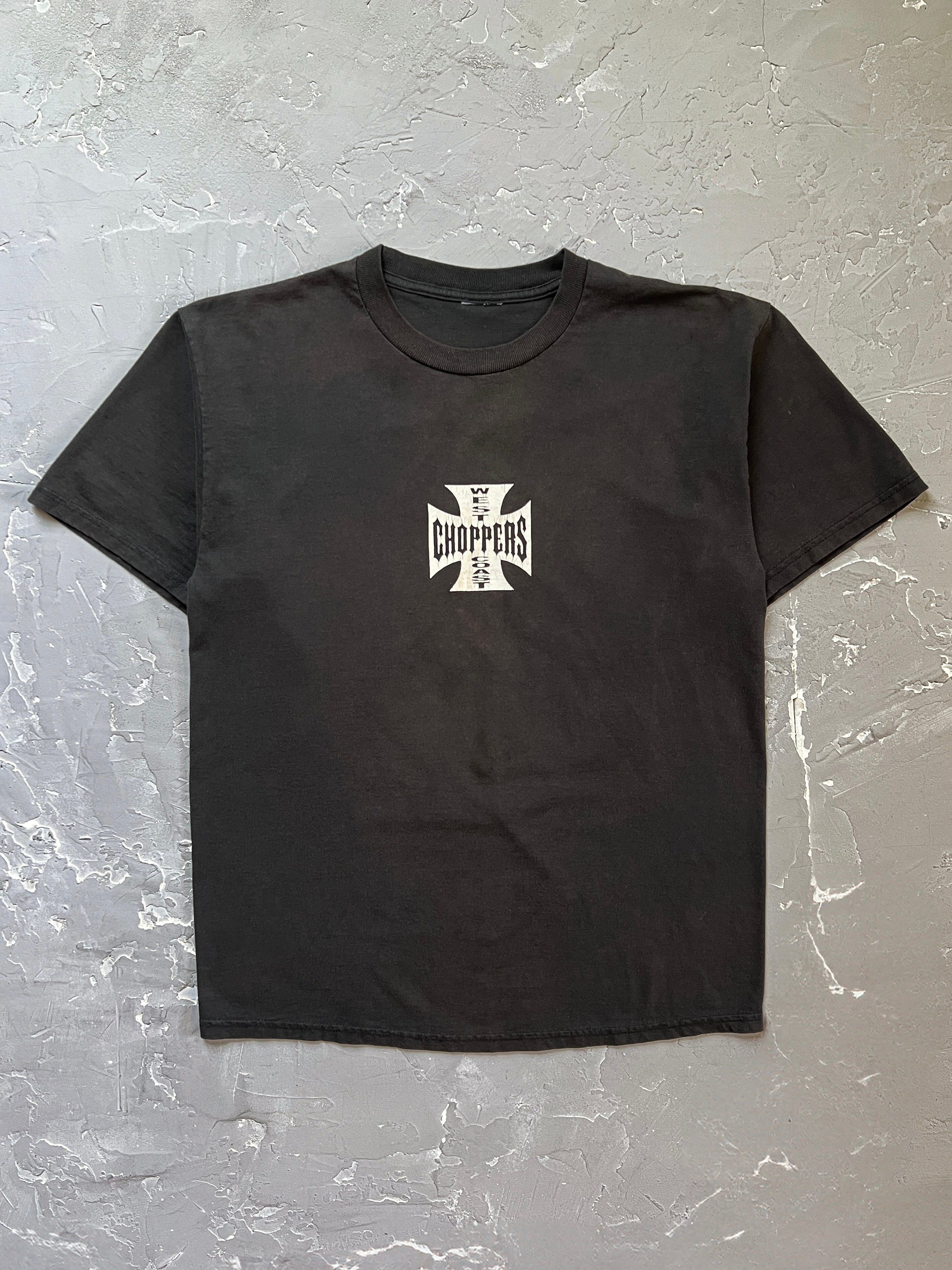 1990s Faded Black West Coast Choppers Tee [L]