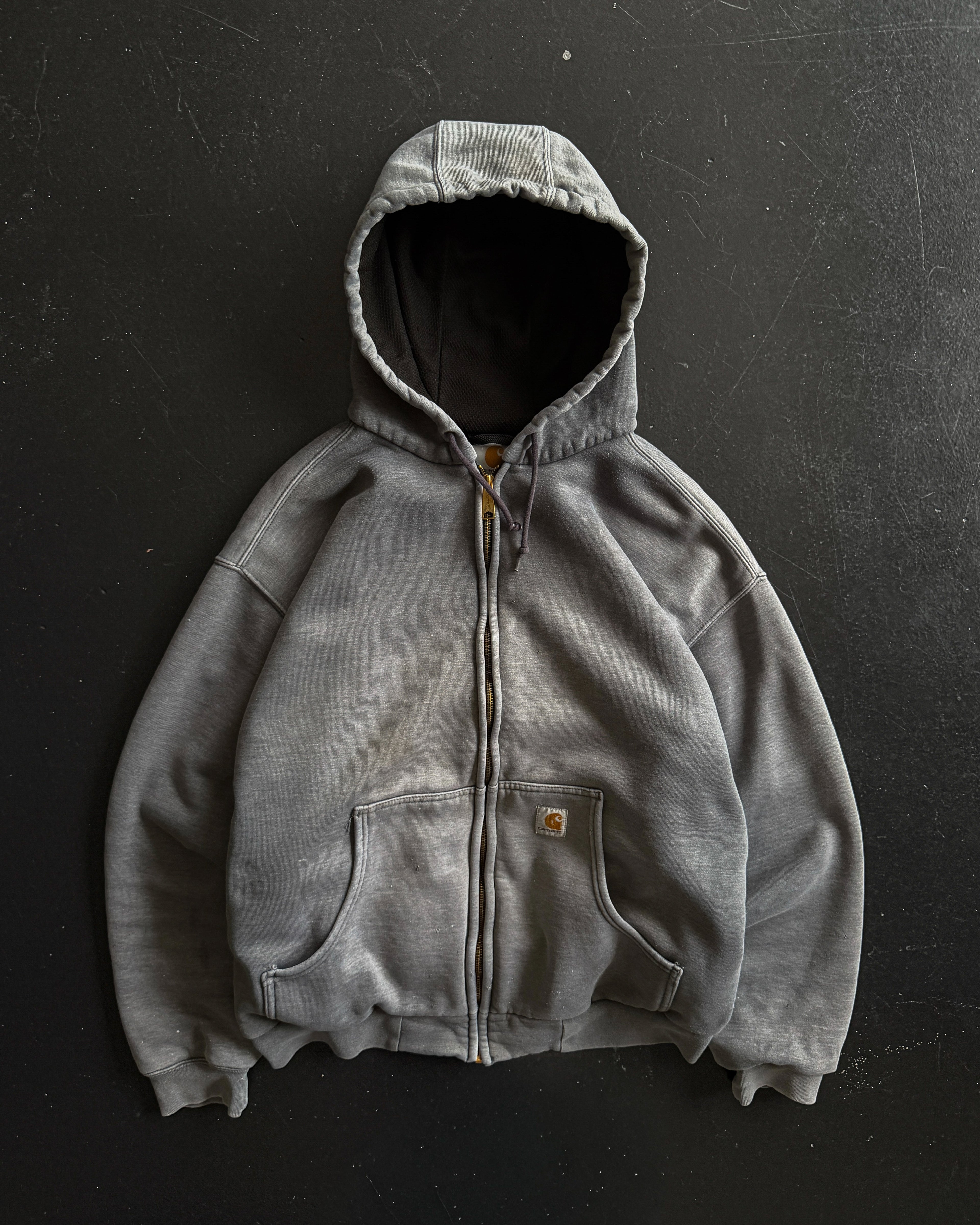 CARHARTT GRAY SUN FADED ZIP UP HOODIE