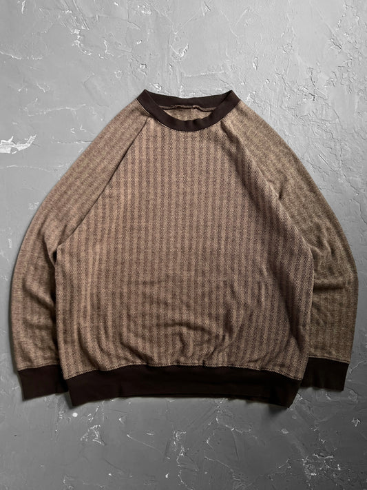 1990s Brown Raglan Sweatshirt [XL]