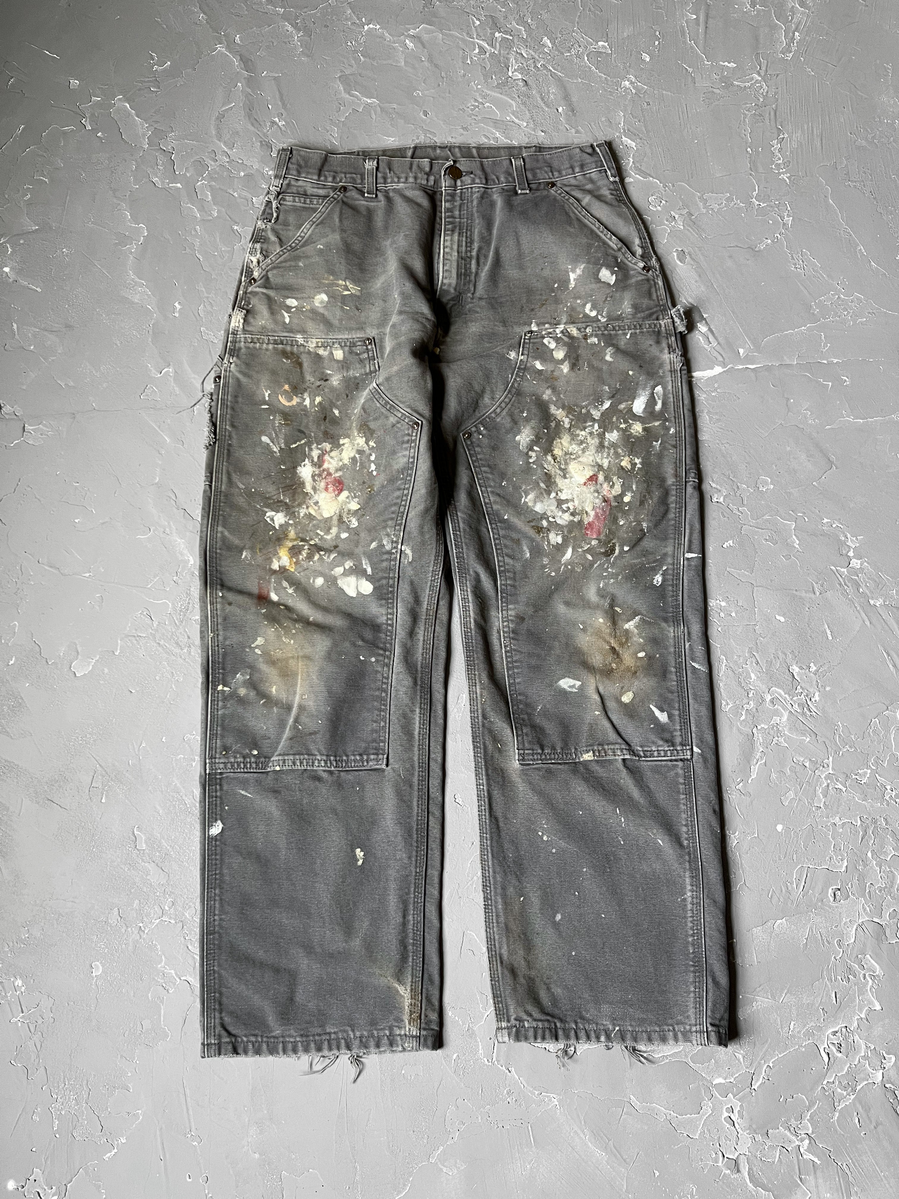 Carhartt Stone Gray Painted Double Knee Pants [32 x 32]