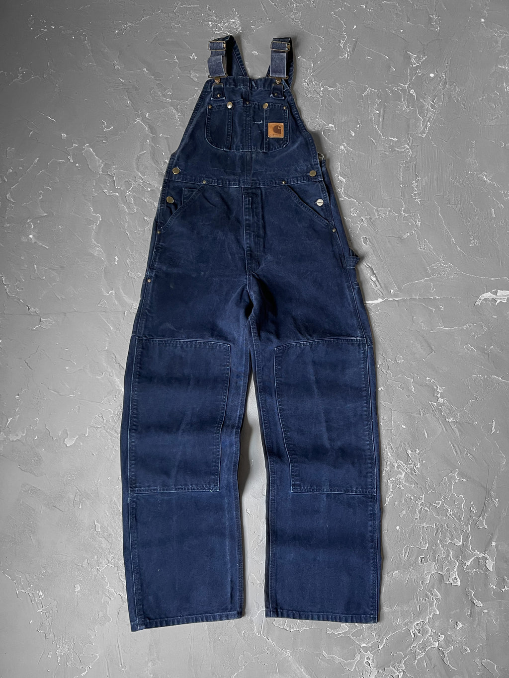 Carhartt Navy Double Knee Overalls [30 x 32]