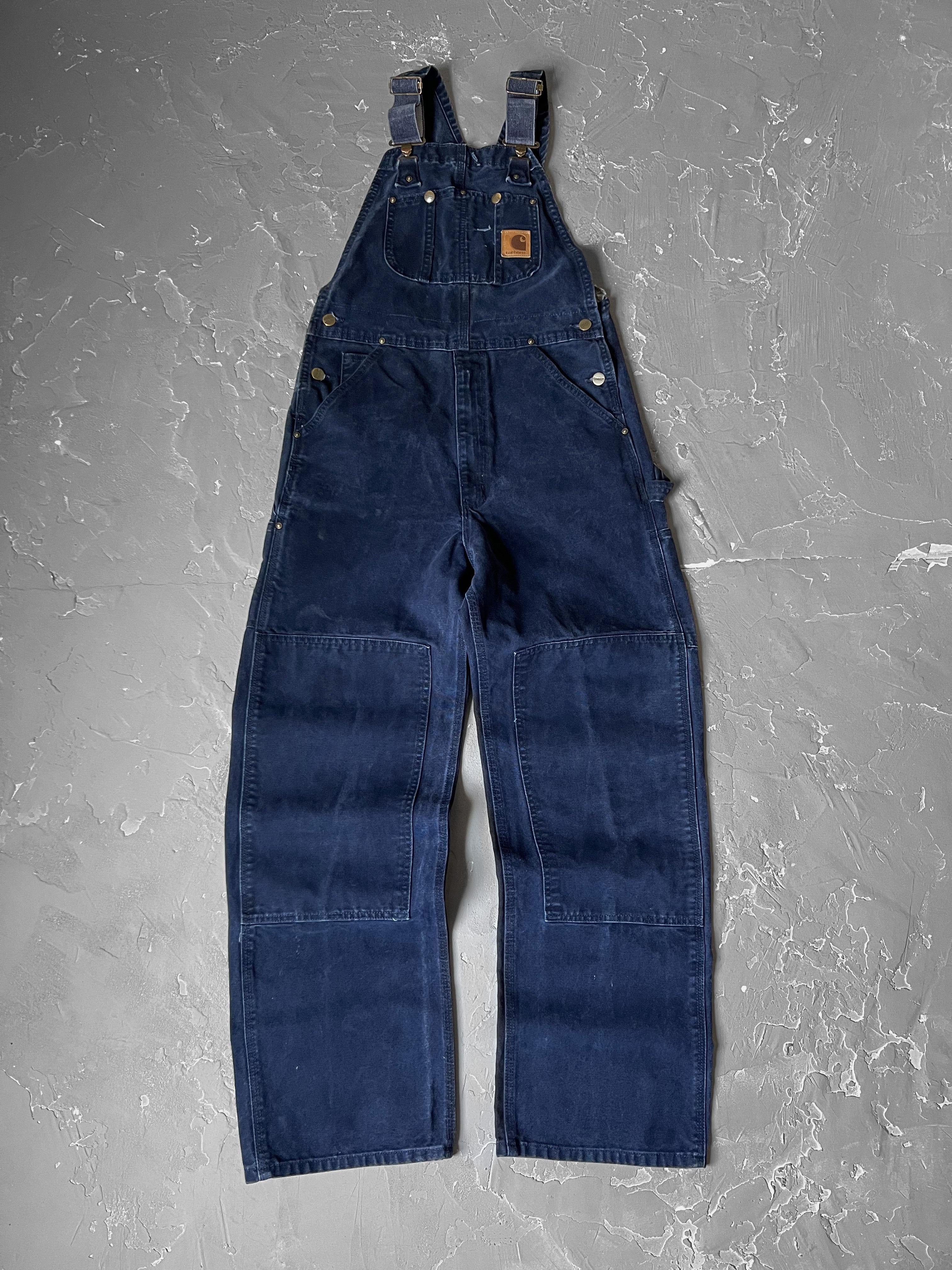 Carhartt Navy Double Knee Overalls [30 x 32]