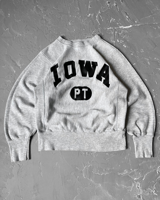 1980s Iowa Champion Reverse Weave Warmup Sweatshirt [S]