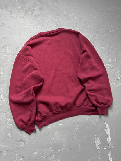 1990s Faded Wine Boxy Russell Athletic Sweatshirt [XL]