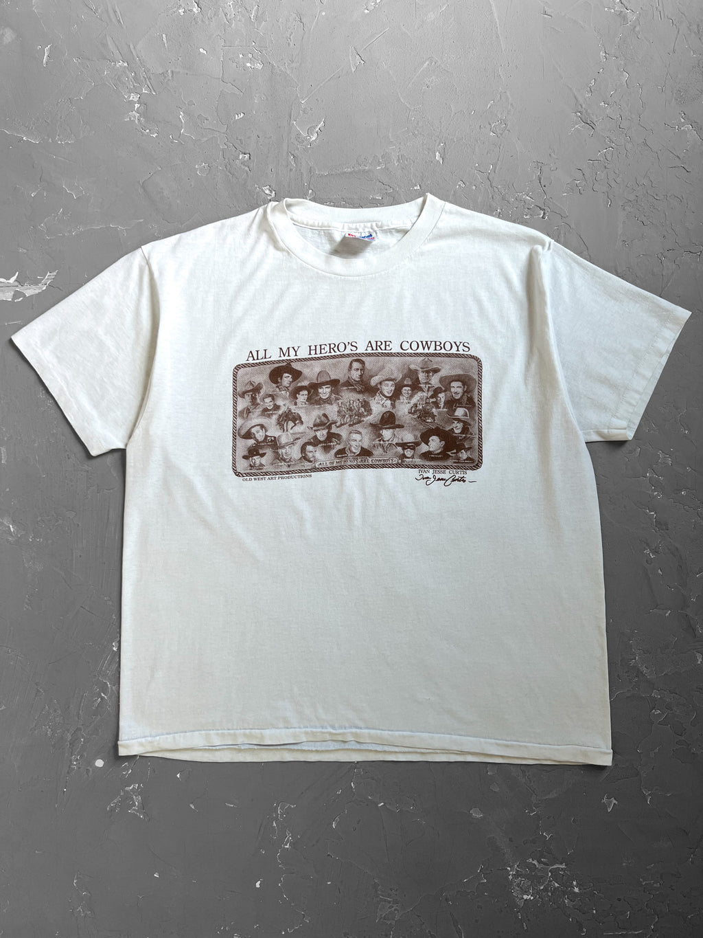 1990s “All My Heroes Are Cowboys” Tee [XL]