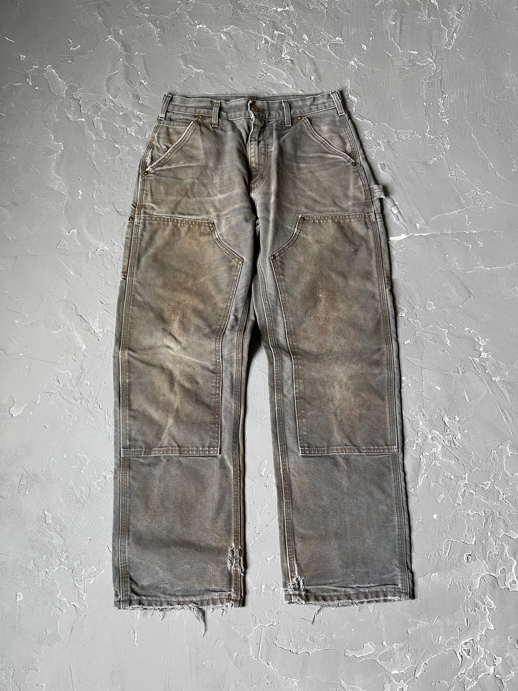 Carhartt Stone Gray Mud Washed Double Knee Pants [30 x 30]