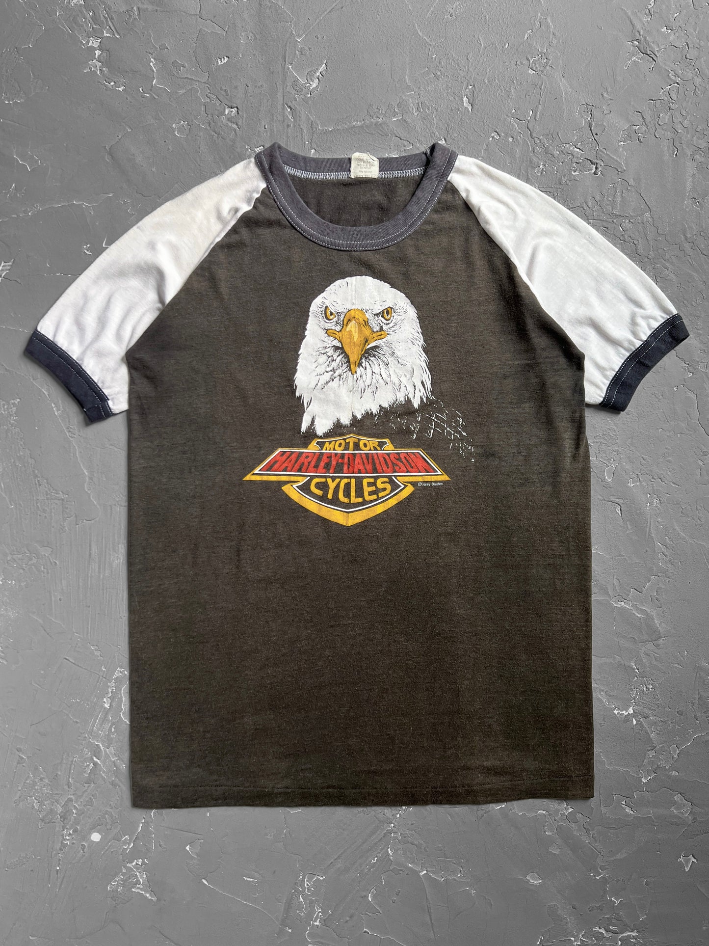 1980s Harley Davidson Eagle Ringer Tee [M]