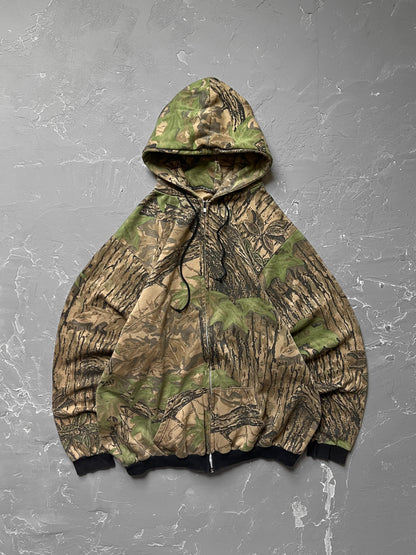 1990s Realtree Camouflage Zip Hoodie [XL]