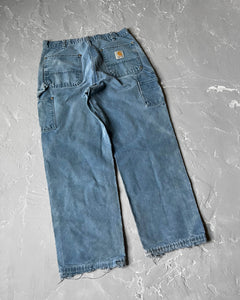 Carhartt Faded Blue Double Knee Pants [33 x 30]