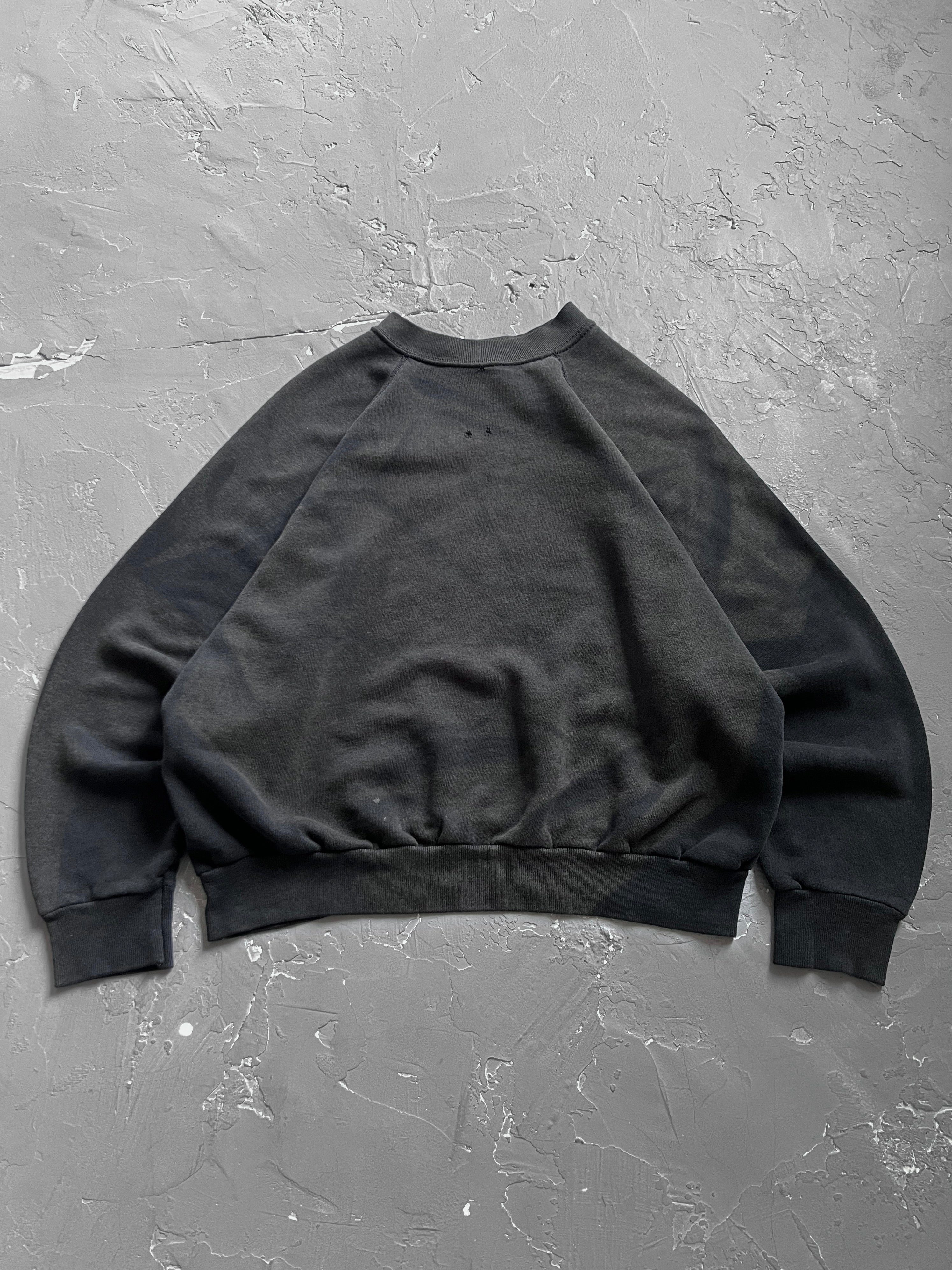 1980s Sun Bleached Cropped Raglan Sweatshirt [M]