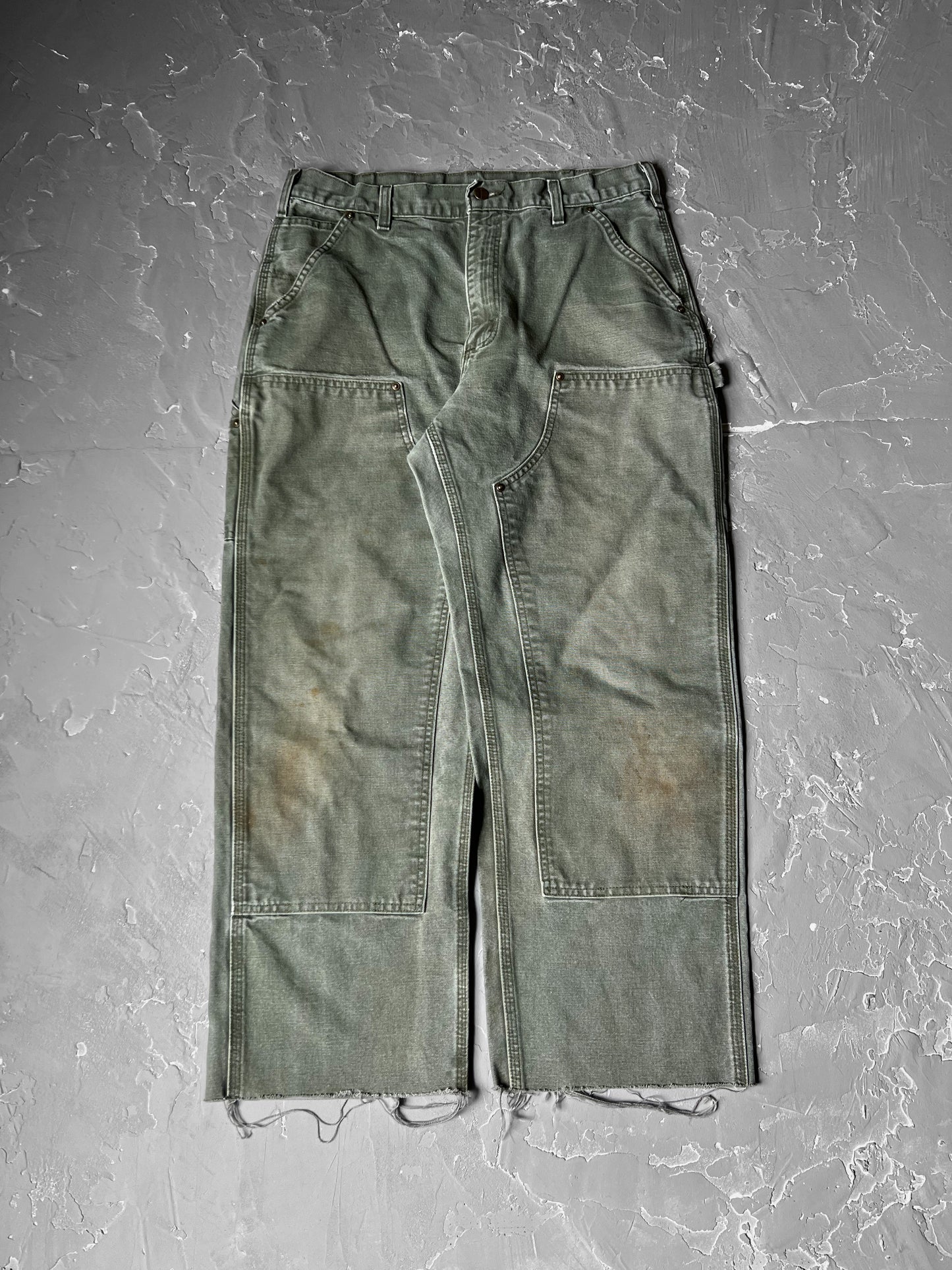 Carhartt Faded Green Double Knee Pants [34 x 30]