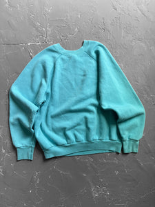 1980s Sky Blue Raglan Sweatshirt [M]