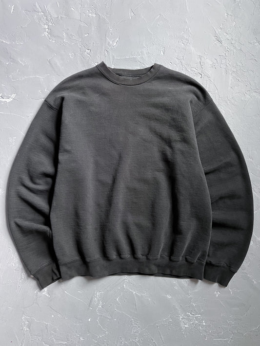 1990s Faded Black Boxy Sweatshirt [XL]