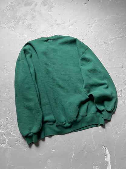 1990s Pine Green Boxy Russell Athletic Sweatshirt [XL]