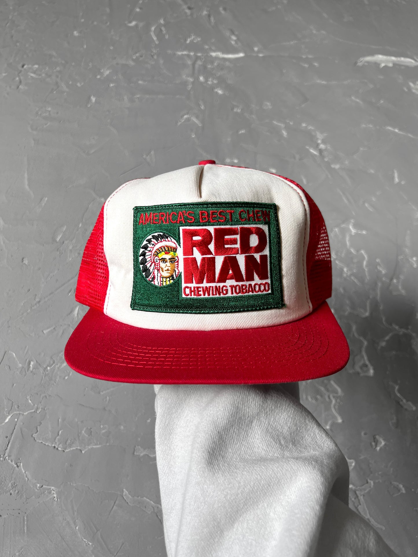 1980s Red Man Tobacco Trucker Hat