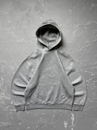 1990s Heather Gray Russell Athletic Hoodie [M]