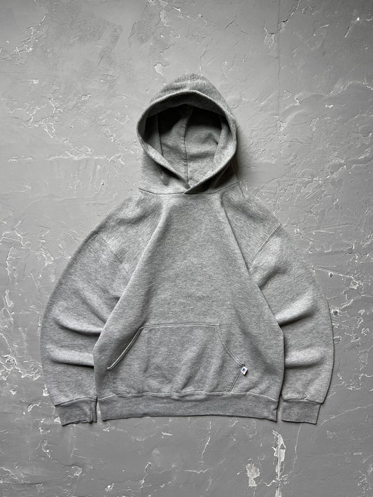 1990s Heather Gray Russell Athletic Hoodie [M]