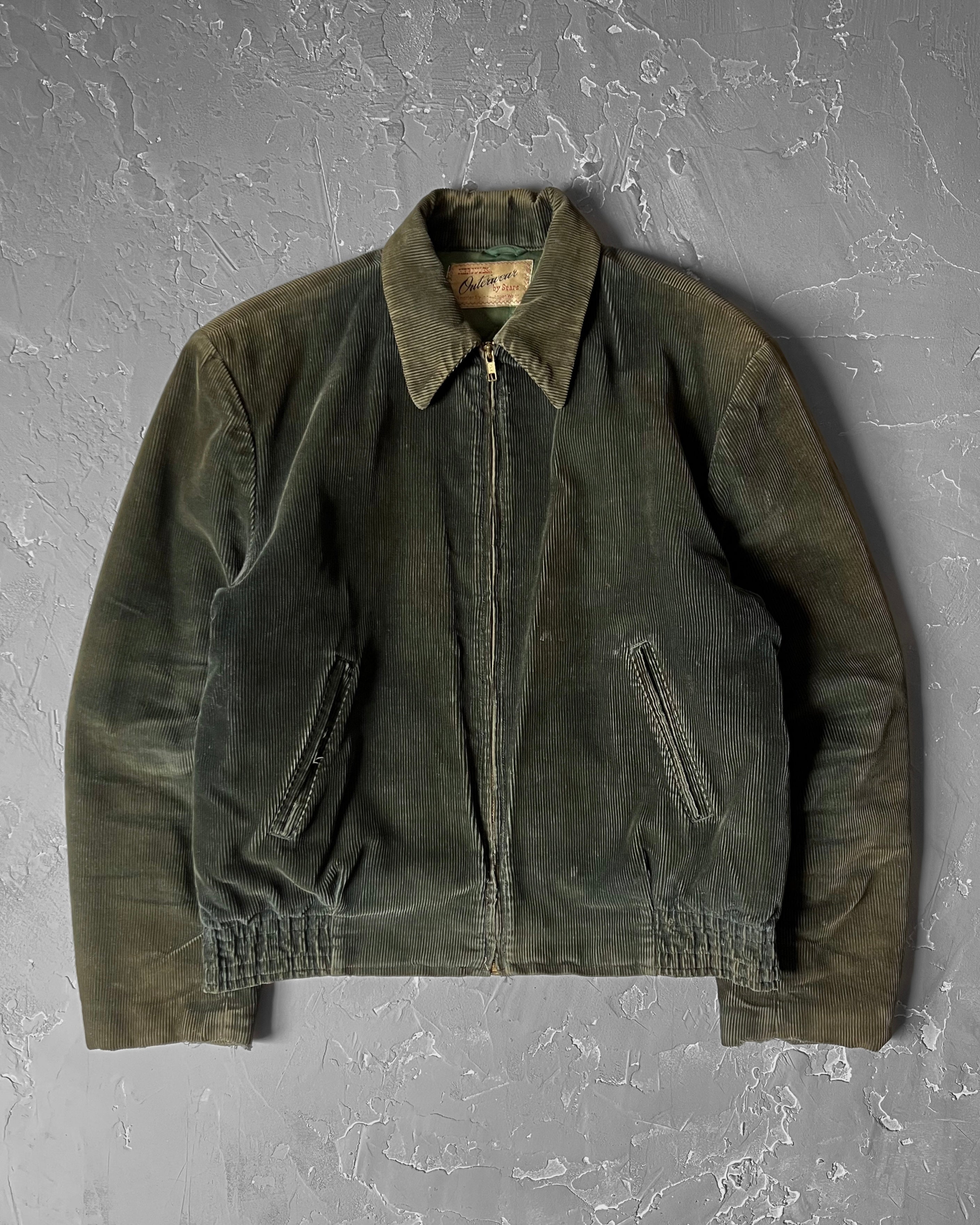 1950s Sears Hercules Olive Corduroy Jacket [L] – From The Past