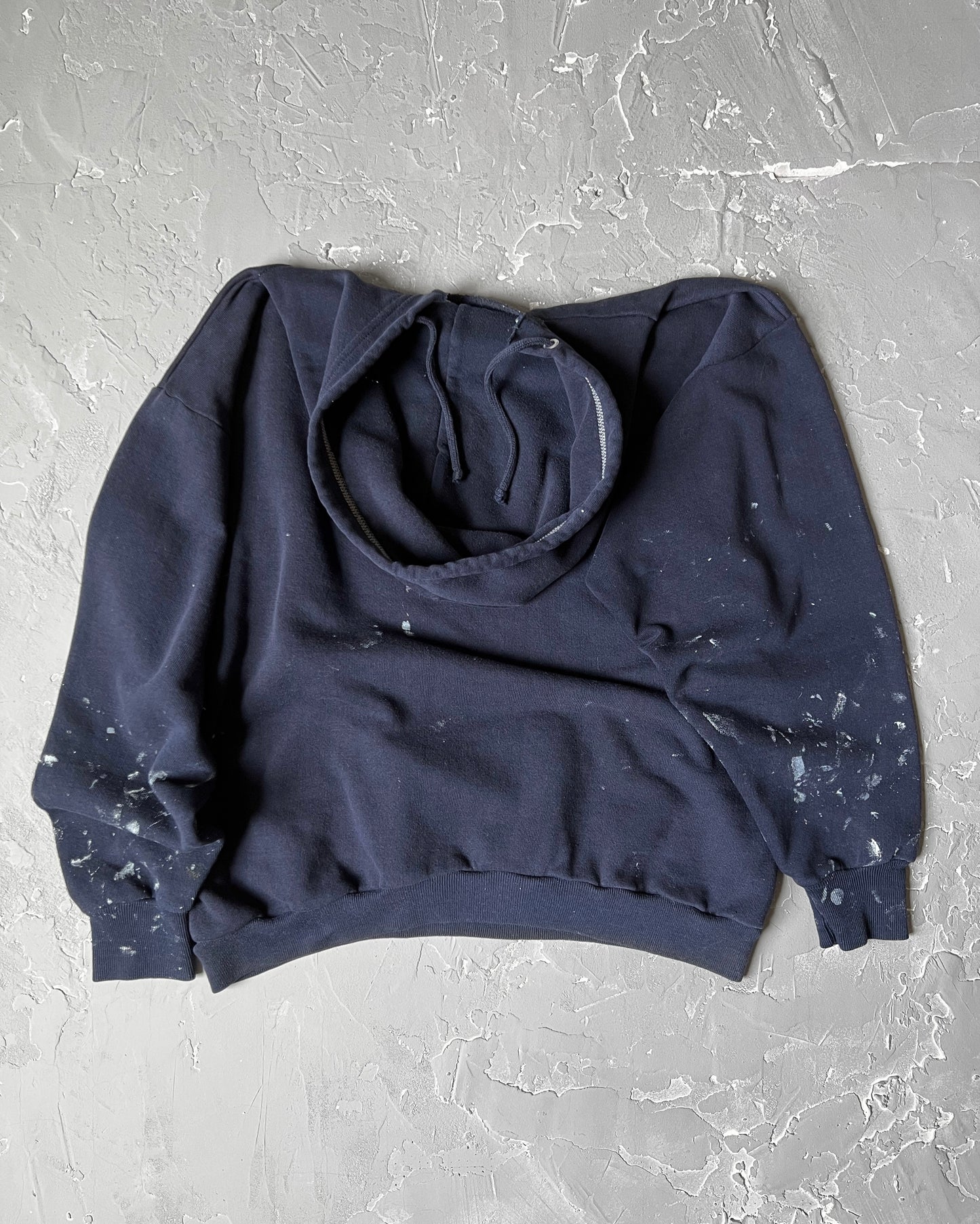 1980s Navy Boxy Painters Hoodie [L]