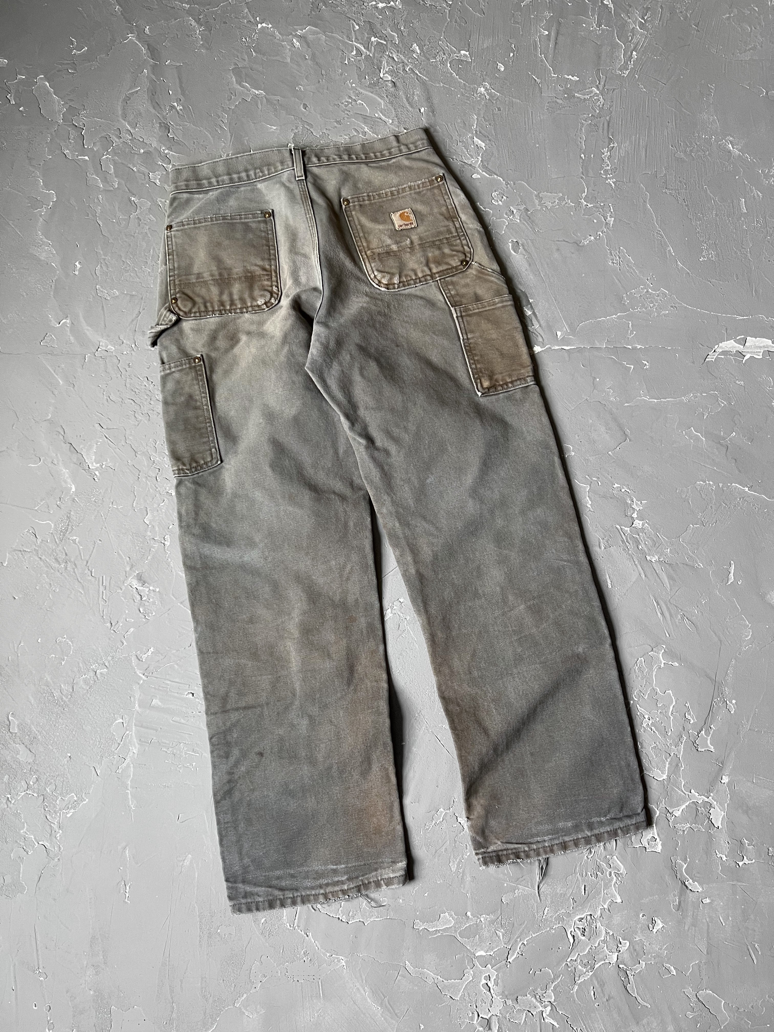 Carhartt Stone Gray Mud Washed Double Knee Pants [30 x 30]