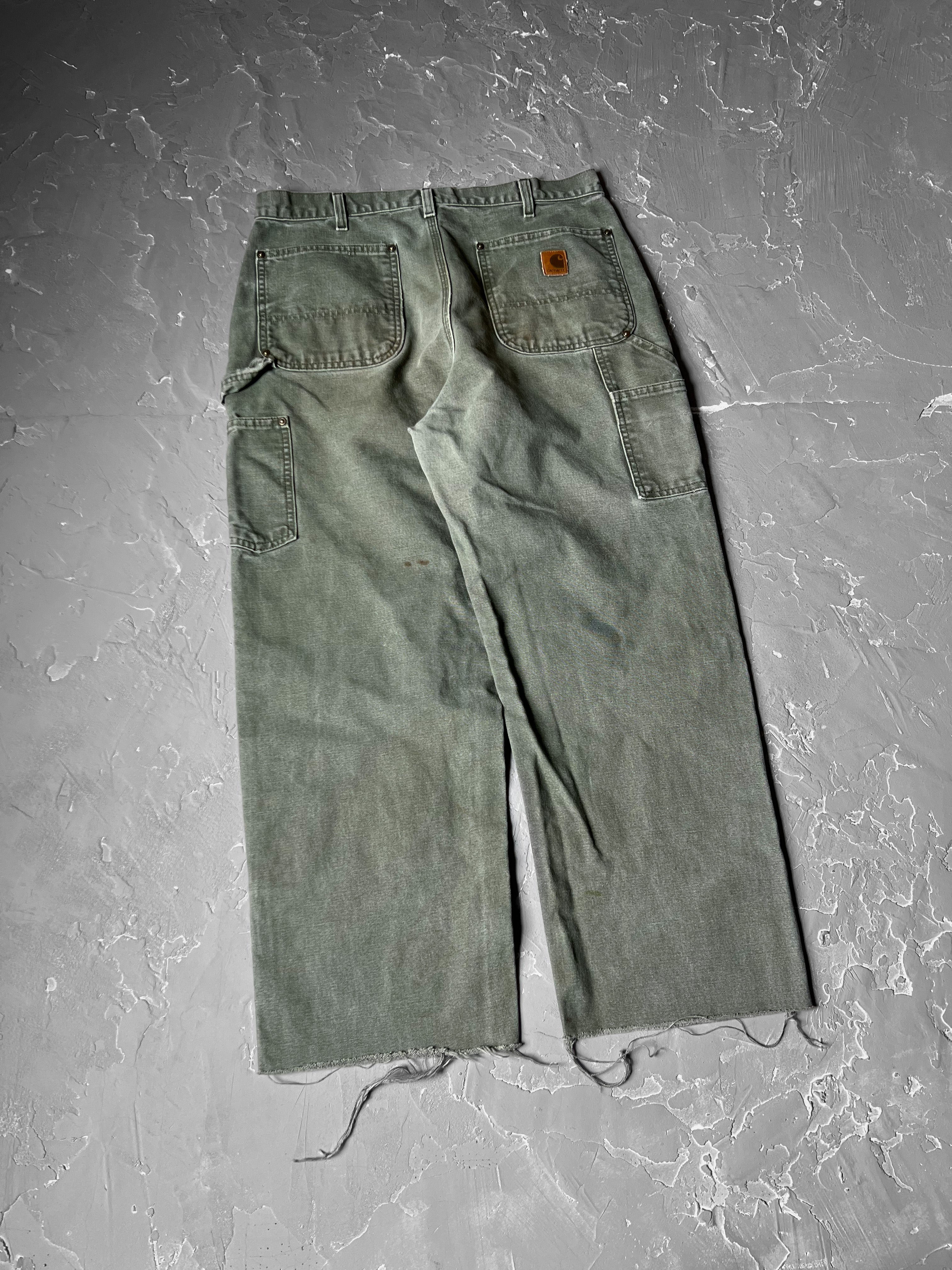 Carhartt Faded Green Double Knee Pants [34 x 30]