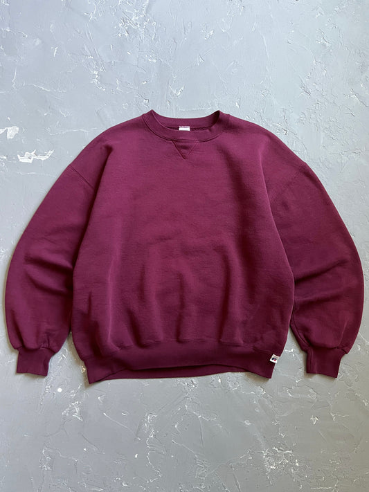 1990s Faded Burgundy Russell Athletic Sweatshirt [XL]