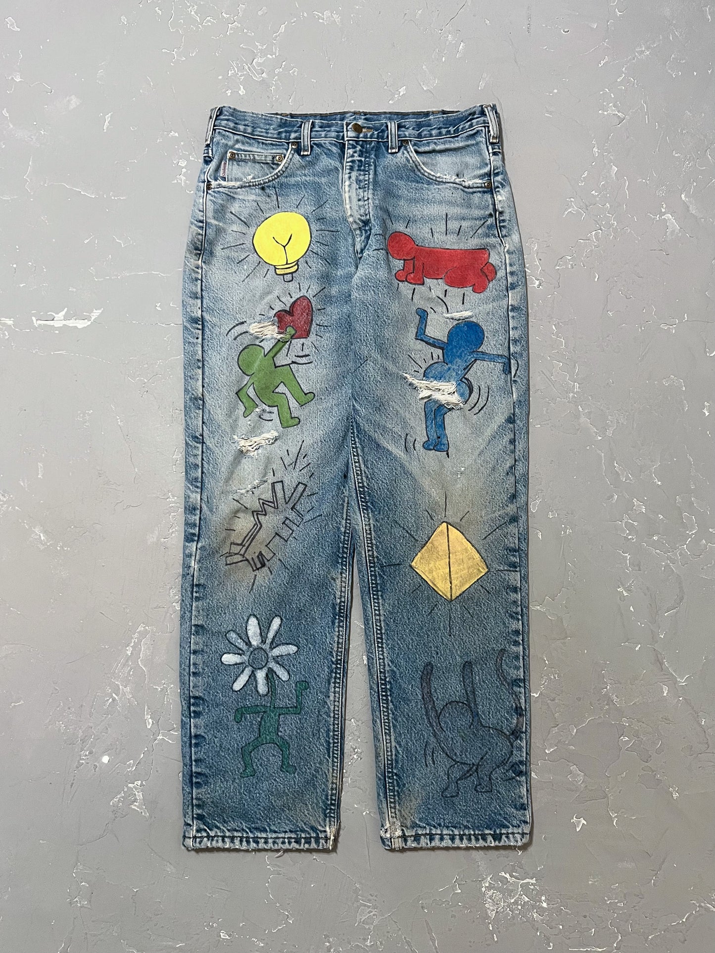 Carhartt “Keith Haring” Denim Carpenter Pants [34 x 32]