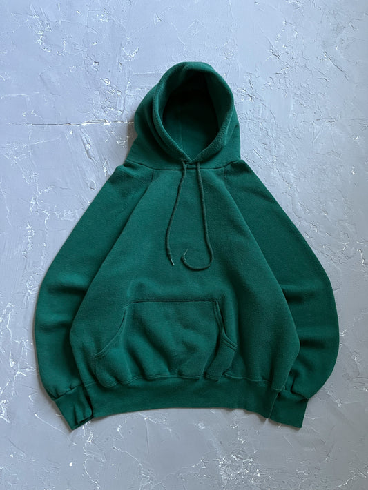 1980s Pine Green Boxy Raglan Hoodie [M]