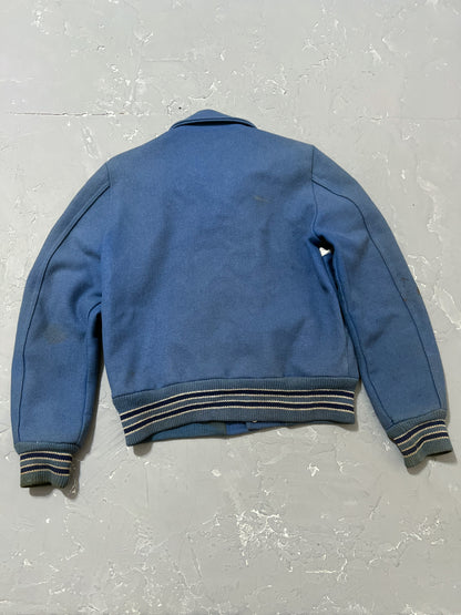 1970s Sky Blue “R” Varsity Jacket [S]