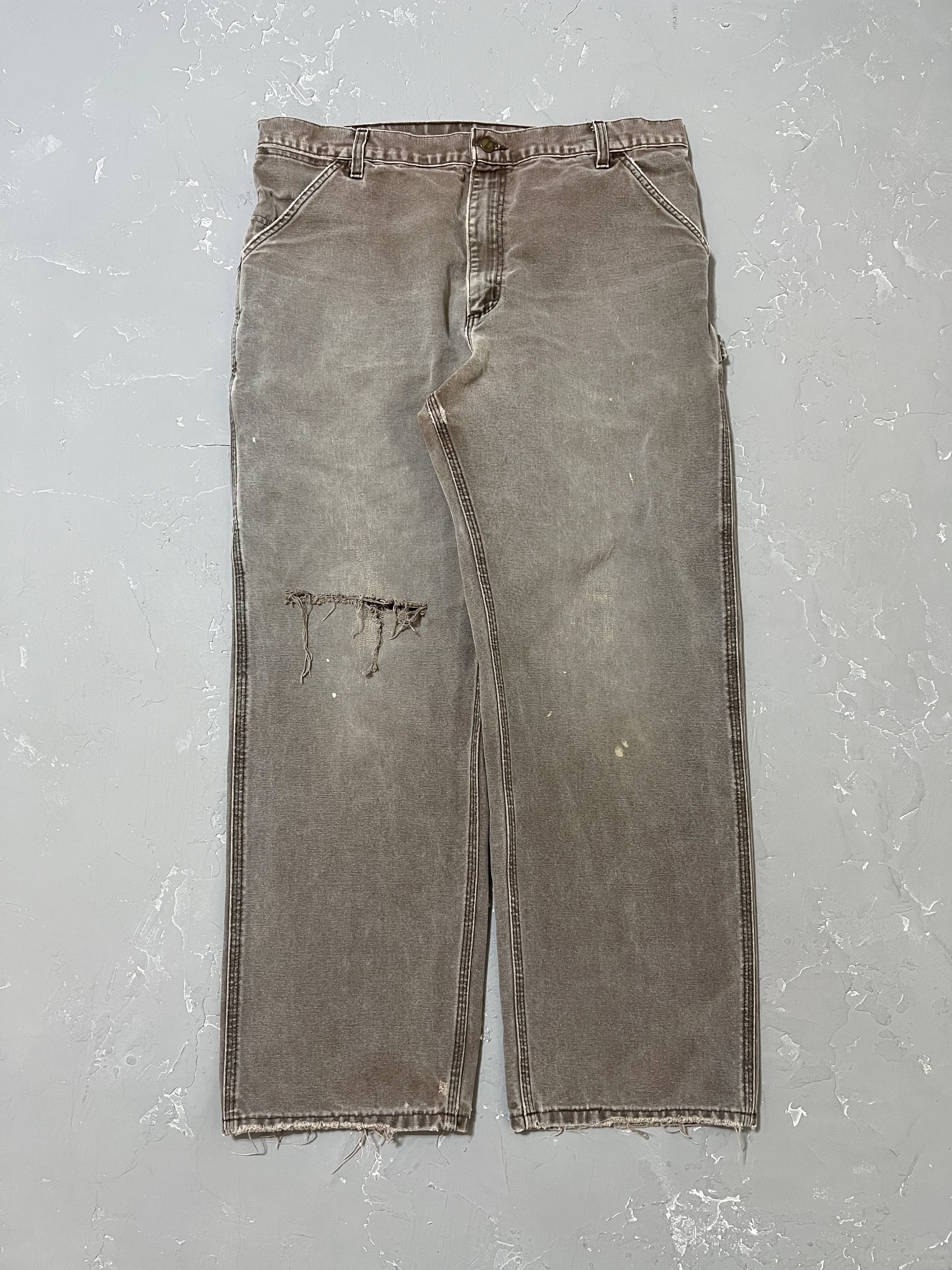 Carhartt Sun Faded Fossil Gray Carpenter Pants [36 x 32]