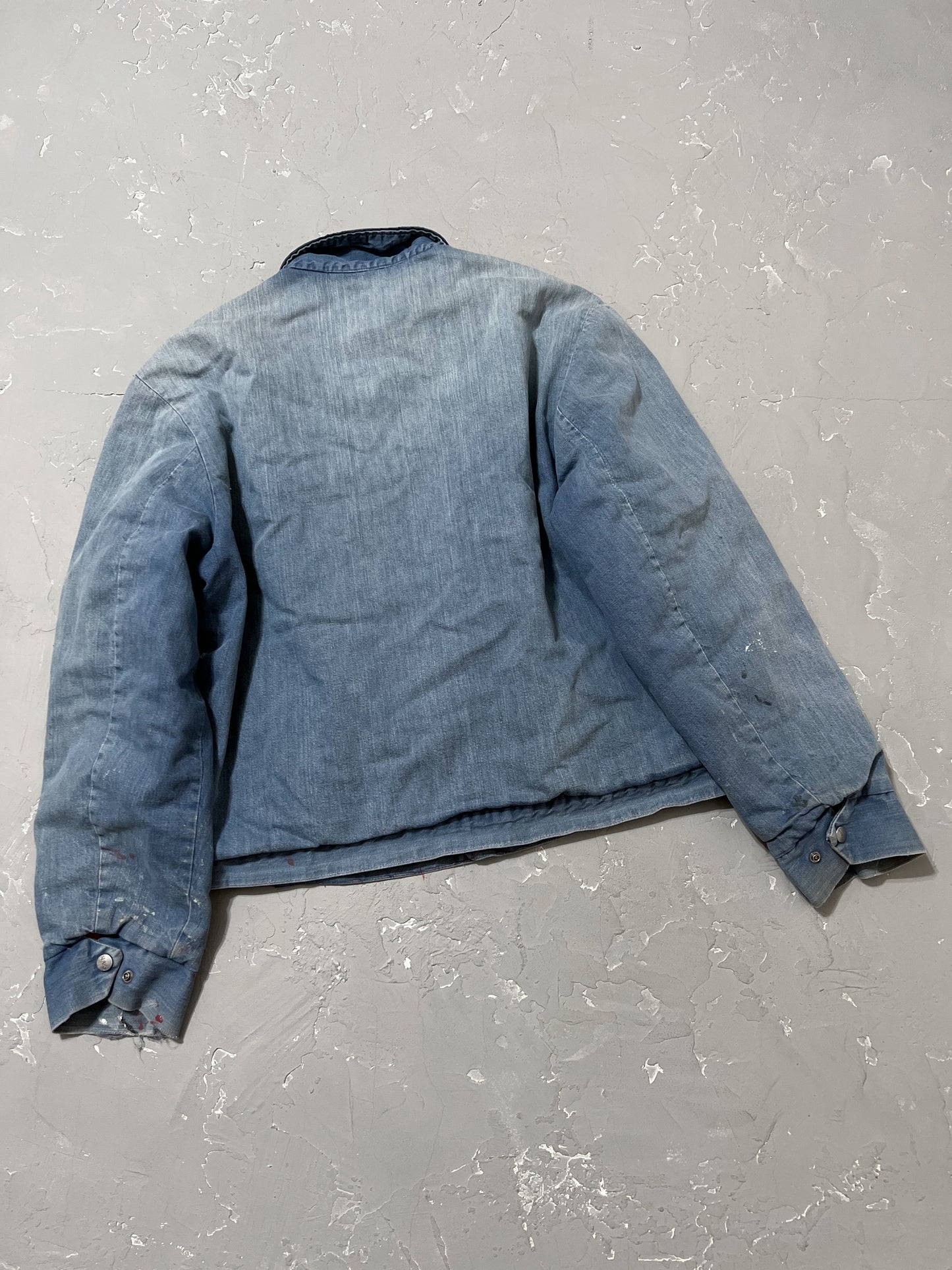 1980s Sun Faded & Painted Sears Denim Jacket [L]