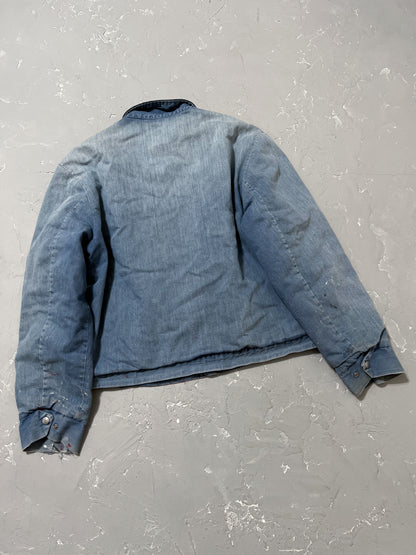 1980s Sun Faded & Painted Sears Denim Jacket [L]